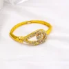Dubai 24K Gold Plated Gold Women Jewelry Sets Classic Design Necklace Earrings Charm Bracelet Ring Banquet Party Jewelry - Image 4