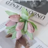 6Pcs Silk Tulip Bouquet Powder Vase for Home Party Festive Decoration Diy Wedding Decorative Wreath Christmas Artificial Flowers - Image 10