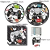 New Game On Theme Party Disposable Tableware Cup Plate Napkin Tablecloth Video Game Controller Birthday Balloon Banner Decor - Image 23