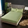 New Satin Fitted Sheet European Style Rayon Mattress Cover Elastic Band Bed Sheet King 140x200 160x200 No Pillowcase Beddings - Image 9