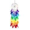 Dream Catcher Car Mini Pure White Feather Wind Chimes Wall Hanging Decor Handmade Catcher Feather Pendant Decoration - Image 13