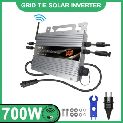 600W 700W 800W MPPT On Grid Micro Solar Inverter 20-60VDC Input With WiFi Function Suitable For 80-265VAC Home Grid