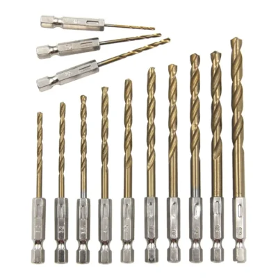 [:en]Hexagonal Handle 13pc Titanium Plated Fried Dough Twists Drill 1.5-6.5mm Electric Drill Screwdriver Drilling Reaming Drill Tool[:ar]Hexagonal Handle 13pc Titanium Plated Fried Dough Twists Drill 1.5-6.5mm Electric Drill Screwdriver Drilling Reaming Drill Tool[:]
