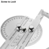 [:en]Angle Meter Measure Protractor Ruler Metal Finder 180 Degree Guage Goniometer Stainless Steel Woodworking Wood Measurement Tool[:ar]Angle Meter Measure Protractor Ruler Metal Finder 180 Degree Guage Goniometer Stainless Steel Woodworking Wood Measurement Tool[:] - Image 4