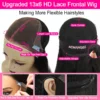Pre Everything 13x6 HD Lace Front Wig 99J Burgundy Glueless Pre Cut Lace Body Wave Wigs Human Hair Wigs Brazilian Hair For Women - Image 6