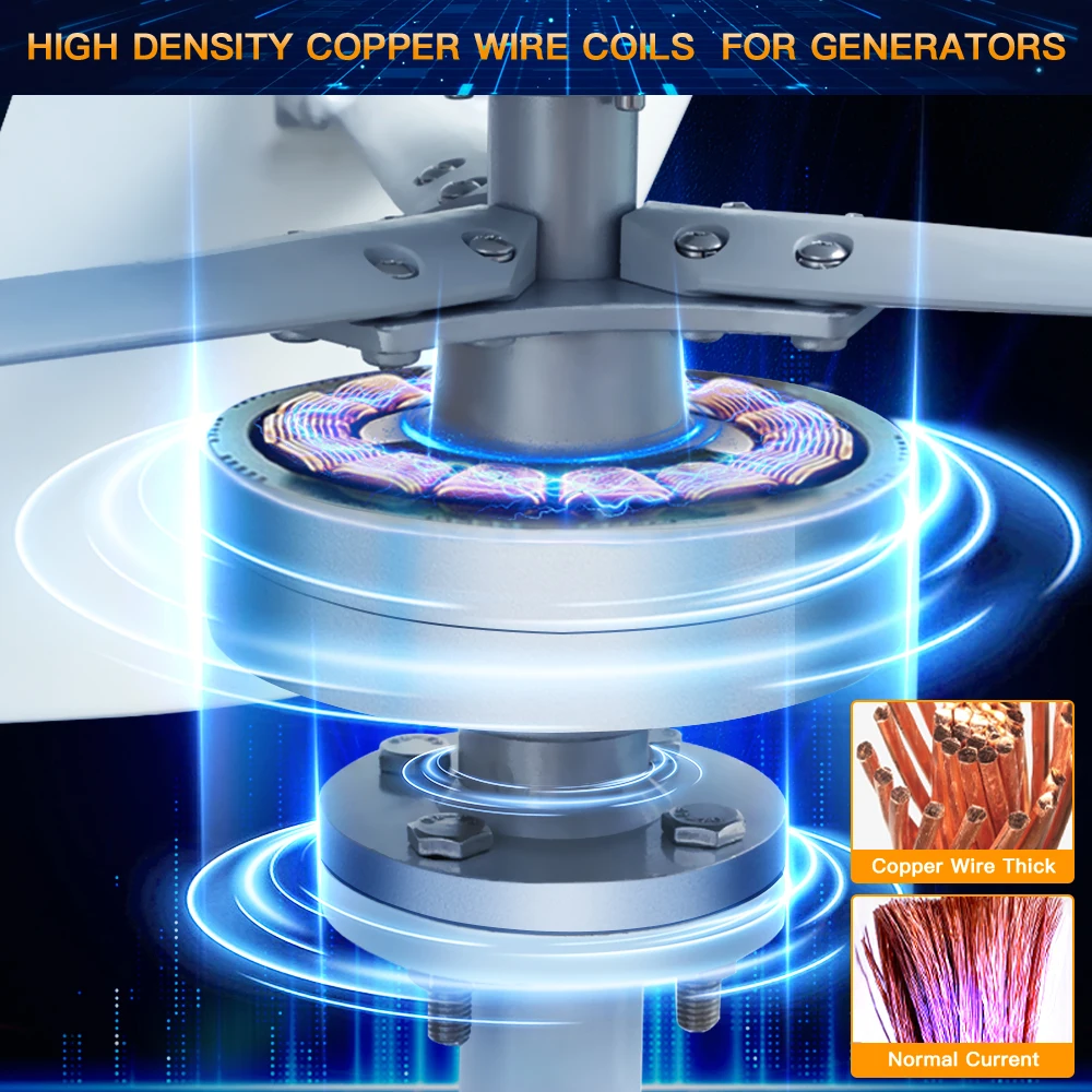 2000W Vertical Axis Wind Turbine 48V Alternative Energy Generator 220V AC Output Household Complete Set With Battery System10KWh - Image 4