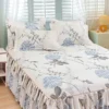 150/180/200cm Bed Skirts Princess Style Bedspread Cover with Skirt US Euro Bed Linen Smooth Twin Full Queen King Size Bed Sheet - Image 2