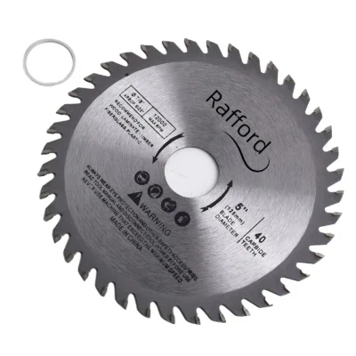 5inch 125mm Cutting Disc Mini Circular Saw Blade For Wood Plastic Metal Rotating Carbide Cutting Tools 40 Teeth 12000 Max RPM