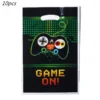 New Game On Theme Party Disposable Tableware Cup Plate Napkin Tablecloth Video Game Controller Birthday Balloon Banner Decor - Image 31