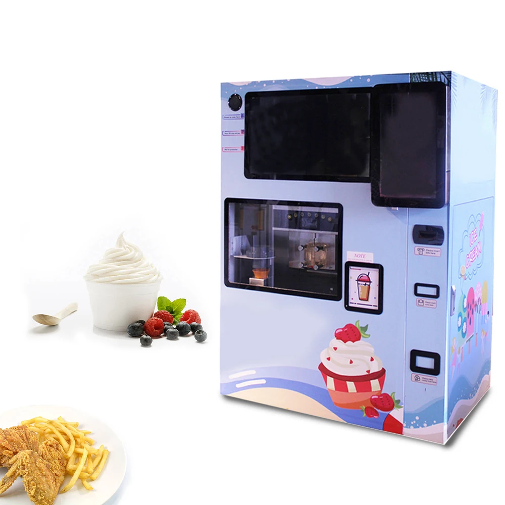 1500W Ice Cream Vending Machine - Intelligent Glass Automat (70g/Cup Adjustable, Touch Screen, Self-Service, Commercial Use) - Image 6