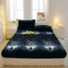 1 Simple Modern Animal Printed Matte Fitted Sheet, Bedroom Printed Bed Cover, Bedding (Excluding Pillowcases) - Image 6