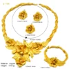 Fashion Dubai 24K Gold Color Jewelry Set for Women Nigeria Wedding Necklace Earrings Bracelet Ring Bridal Jewellry Accessories - Image 2