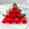 10/30Pcs Red Silk Roses Bouquet Vases Home Decortiong Garden Wedding Decorative Wreaths Fake Plant Wholesale Artificial Flowers - Image 5
