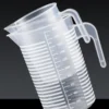 1PC Clear Graduated Measuring Cup Scale Plastic Transparent Mixing Cup Large Capacity With Lid Laboratory Beaker Kitchen Baking - Image 3