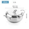 1pc Stainless Steel Oil Pan Household Thermometer With Cover Tempura Oil Fryer Small Oil Saving French Fries Frying Pan - Image 6