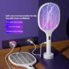 3 In 1 Multi Functional Bug Zapper Racket Usb Rechargeable Mosquito Killer Safe Electric Mosquito Swatter Pest Control Supplies - Image 4