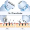 Portable Waterproof 2 In 1 Painless Shaving Knife Lady Private Part Hair Shaver Trimmer Epilator Bikini Trimmer Electric Razors - Image 2