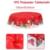 Christmas Polyester Round Tablecloth 2025 Merry Christmas Decoration For Home Xmas Gift Navidad New Year 2026 Dining Table Cover - Image 13