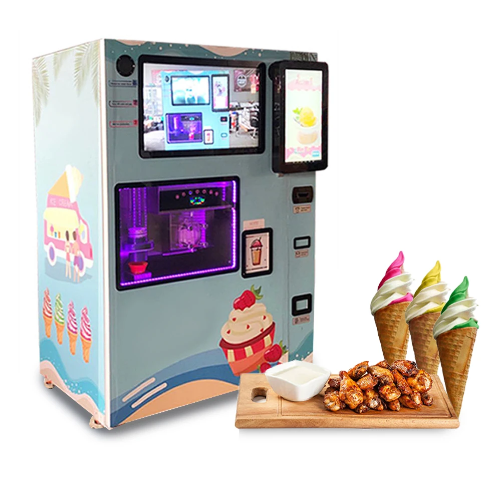 1500W Ice Cream Vending Machine - Intelligent Glass Automat (70g/Cup Adjustable, Touch Screen, Self-Service, Commercial Use) - Image 3