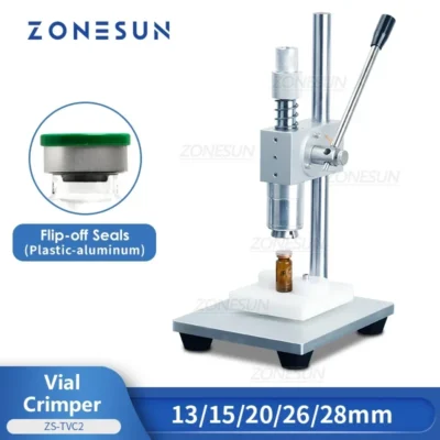 ZONESUN Manual Oral Liquid Bottle Penicillin Glass Vial Crimping Capping Sealing Machine ZS-TVC2