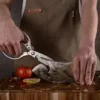 [:en]Professional 8.5-inch Stainless Steel Kitchen Scissors with Aluminum Alloy Handle - Perfect for Cutting Chicken Bones Meat Fish[:ar]Professional 8.5-inch Stainless Steel Kitchen Scissors with Aluminum Alloy Handle - Perfect for Cutting Chicken Bones Meat Fish[:] - Image 3