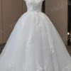Real video Ball Gown Off Shoulder Wedding Dresses Full Sleeve Sweetheart Lace Appliqus Bead Wedding Dresses For Women 2024 New - Image 9