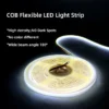 High Quality 5M Cob Led Strip Cri90 Free Cutting 12V 24V 3mm 5mm 8mm Self-adhesive Led Strip Light - Image 3