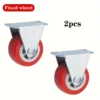 [:en]4-Pack PVC 1.97 "Universal and directional casters, quiet red rotating wheels, wheelbarrow, furniture project trolley[:ar]4-Pack PVC 1.97 "Universal and directional casters, quiet red rotating wheels, wheelbarrow, furniture project trolley[:] - Image 8