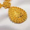 24K Gold Dubai Jewelry Sets Gifts Dubai India Style Gold Color Necklace Earring Set Plated Big African Bridal Jewelry Sets Women - Image 3