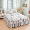 150/180/200cm Bed Skirts Princess Style Bedspread Cover with Skirt US Euro Bed Linen Smooth Twin Full Queen King Size Bed Sheet - Image 25