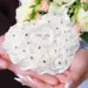 1PCS Wedding Bride Holding Flower Ring Box Ribbon Rhinestone Wedding Rose Bouquet Heart-shaped Wedding Ceremony Ring Holder - Image 4