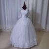 Y&M V Neck Full Sleeve Customized Plus Size Vestido De Noiva 2025 Wedding Dress Long Train or Floor Appliqe Bridal Tulle Mariage - Image 7