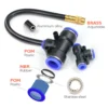 5/10pcs 20cm 360° Rotary Irrigation Brass Spray Support 6/8/10/12/16mm Hose Quick Connection Tee Adjustable Atomization Nozzle - Image 4