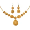24K Gold Dubai Jewelry Sets Gifts Dubai India Style Gold Color Necklace Earring Set Plated Big African Bridal Jewelry Sets Women - Image 7