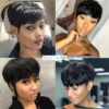 Short Wig For Women Human Hair Wigs Pixie Cut Wig Real Human Hair Machine Made Pixie Wigs Short Layered Haircut Straight Wigs - Image 5