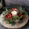 Christmas Candlestick Wreath Artificial Flowers Candle Ring Xmas New Year Table Decoration Candle Holder Garland - Image 8