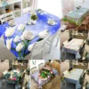 Plant Flower Leaves Coffee Table Runner Tablecloth Table Party Decoration Oilcloth on Table Protector Table Cloth Rectangular - Image 2