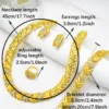 Fashion Dubai 24k Gold-plated Earrings Bracelet Earrings Choker Necklace Jewelry Sets for Mom Bridal Wedding Indian Party - Image 6