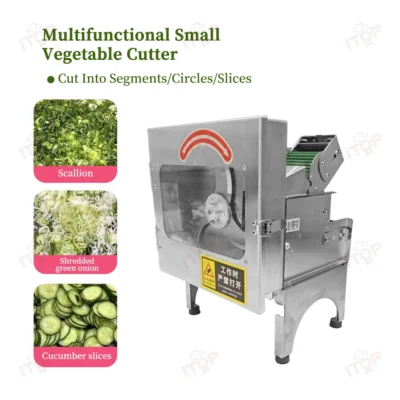 ITOP Commercial Vegetable Slicer,Automatic Shallot Cutter,Electric Slicer for Spring Onion 1.5-35mm thickness adjustable