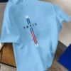 Summer Men 100% cotton fashion casual loose fit plus size Paris letter print round neck short sleeve T-shirt top - Image 6