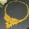 Fashion Dubai 24K Gold Color Jewelry Set for Women Nigeria Wedding Necklace Earrings Bracelet Ring Bridal Jewellry Accessories - Image 5