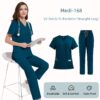 [:en]High-End Four-Way Stretch V-Neck Solid Color Short-Sleeve Straight-Leg Pants Set for Hospital Work, Nurse Uniforms, Scrubs, And Surgical Attire Suitable for All Seasons.[:ar]High-End Four-Way Stretch V-Neck Solid Color Short-Sleeve Straight-Leg Pants Set for Hospital Work, Nurse Uniforms, Scrubs, And Surgical Attire Suitable for All Seasons.[:] - Image 5