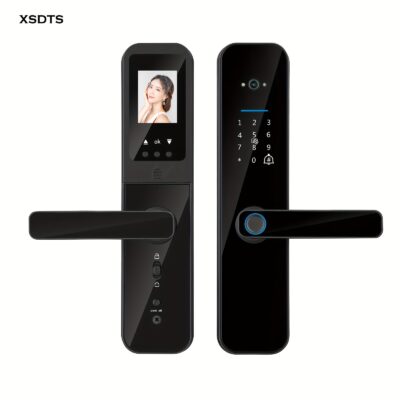 XSDTS Tuya Wifi Smart Door Lock Electronic Digital with Camera Biometric Fingerprint Smart Card Password Key Unlock