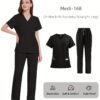 [:en]High-End Four-Way Stretch V-Neck Solid Color Short-Sleeve Straight-Leg Pants Set for Hospital Work, Nurse Uniforms, Scrubs, And Surgical Attire Suitable for All Seasons.[:ar]High-End Four-Way Stretch V-Neck Solid Color Short-Sleeve Straight-Leg Pants Set for Hospital Work, Nurse Uniforms, Scrubs, And Surgical Attire Suitable for All Seasons.[:] - Image 7