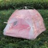 [:en]Outdoor Pet Tent House for Cats and Small Dogs, Pink Polyester Fiber Portable Shelter with Mesh Windows and Bow Details[:ar]Outdoor Pet Tent House for Cats and Small Dogs, Pink Polyester Fiber Portable Shelter with Mesh Windows and Bow Details[:] - Image 14