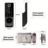 TTlock Outdoor Smart Lock - Bullhead Lock with Fingerprint & Password Unlock, Single/Dual-Sided Entry, High Quality, Wireless, Aluminum Alloy, Battery-Powered (AA), European Standard, Smart Locks for Entry Door, Home Security, Modern Security, Durable Con - Image 11