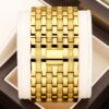 YaLaLuSi Elegant Women's Golden-Tone Quartz Watch with Rhinestone Embellishments, Luminous Hands, Square Dial & Adjustable Strap – Comes in an Exquisite Gift Box, Perfect for Gifting, Watch Gift Box, Formal Timepiece - Image 2