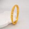 4pcs Elegant Golden Bangle Bracelets with Intricate Floral Design - Luxurious Copper Handcrafted for Women, Ideal for Daily Wear & Gift, Festive Accessory|Intricate Craftsmanship|Durable Craftsmanship - Image 4