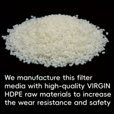 PE Bio Filter Media for Aquariums, Ponds, Aquaculture & Hydroponics - Uncharged MBBR Koi Pond Media by Wholesale Koi Farm - Supports Nitrification for Fish Tanks & Aquaponics Systems