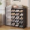 1 Set - Dustproof Foldable Shoe Display Rack with Non-Slip Base, Easy to Clean, Multi-Layer Storage Shelf for Shoes and Accessories - Image 20